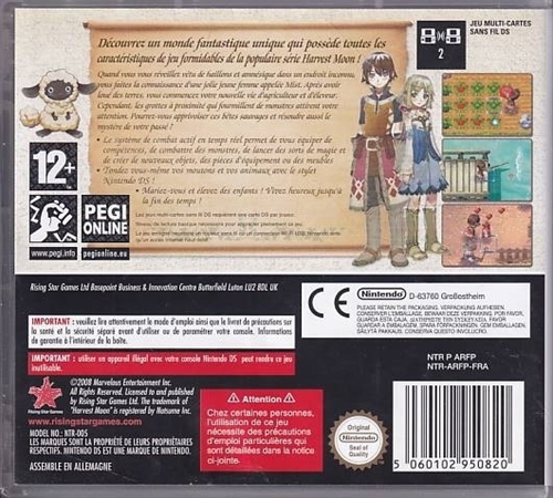 Rune Factory - Fransk Cover - Nintendo DS - (A Grade) (Genbrug)